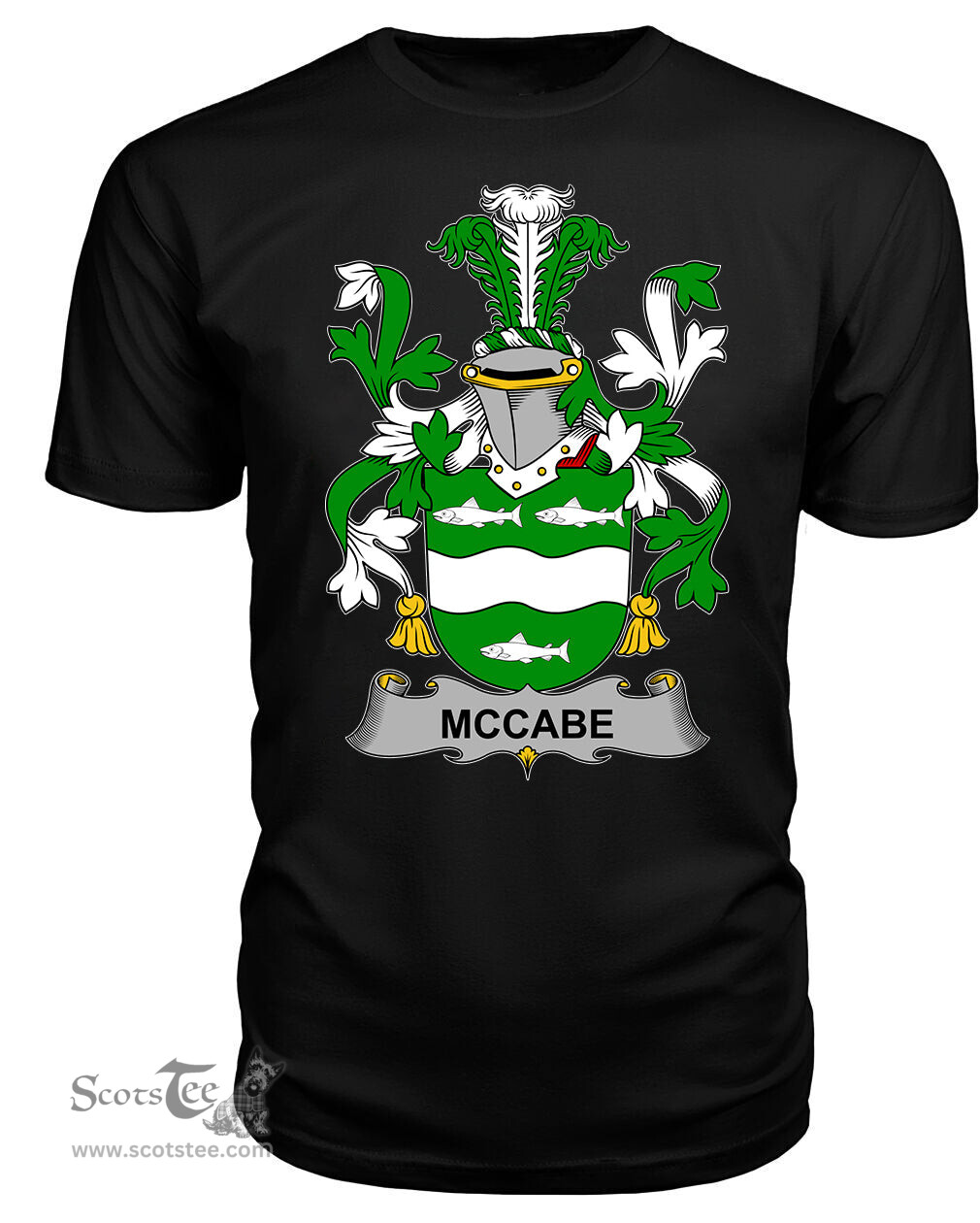 ScotsTee McCabe Coat Of Arms Family Crest Fighting Irish III T Shirt