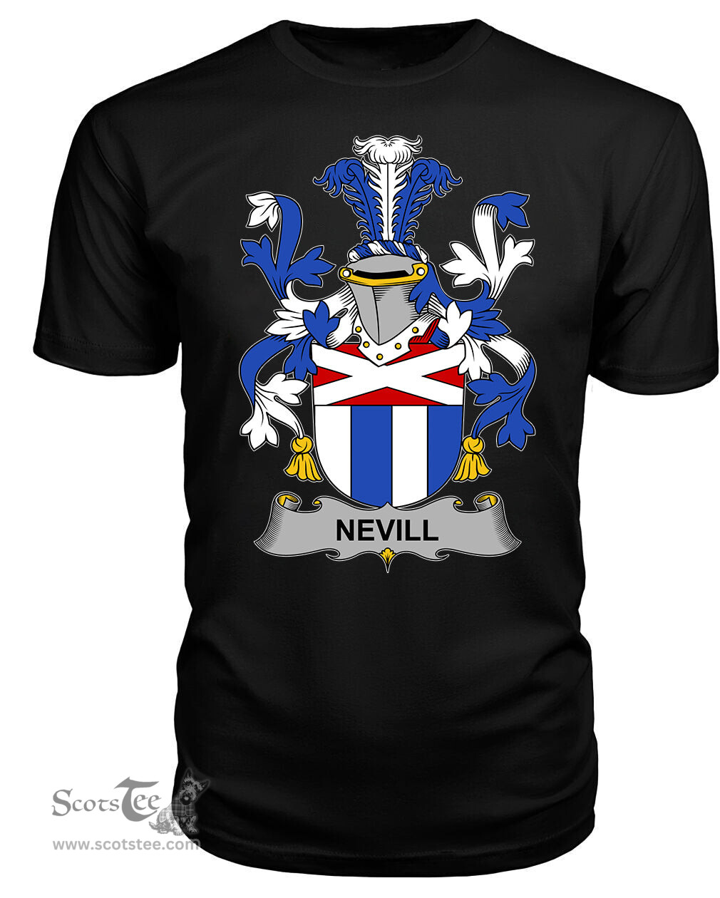ScotsTee Nevill or Neville Coat Of Arms Family Crest Fighting Irish III T Shirt