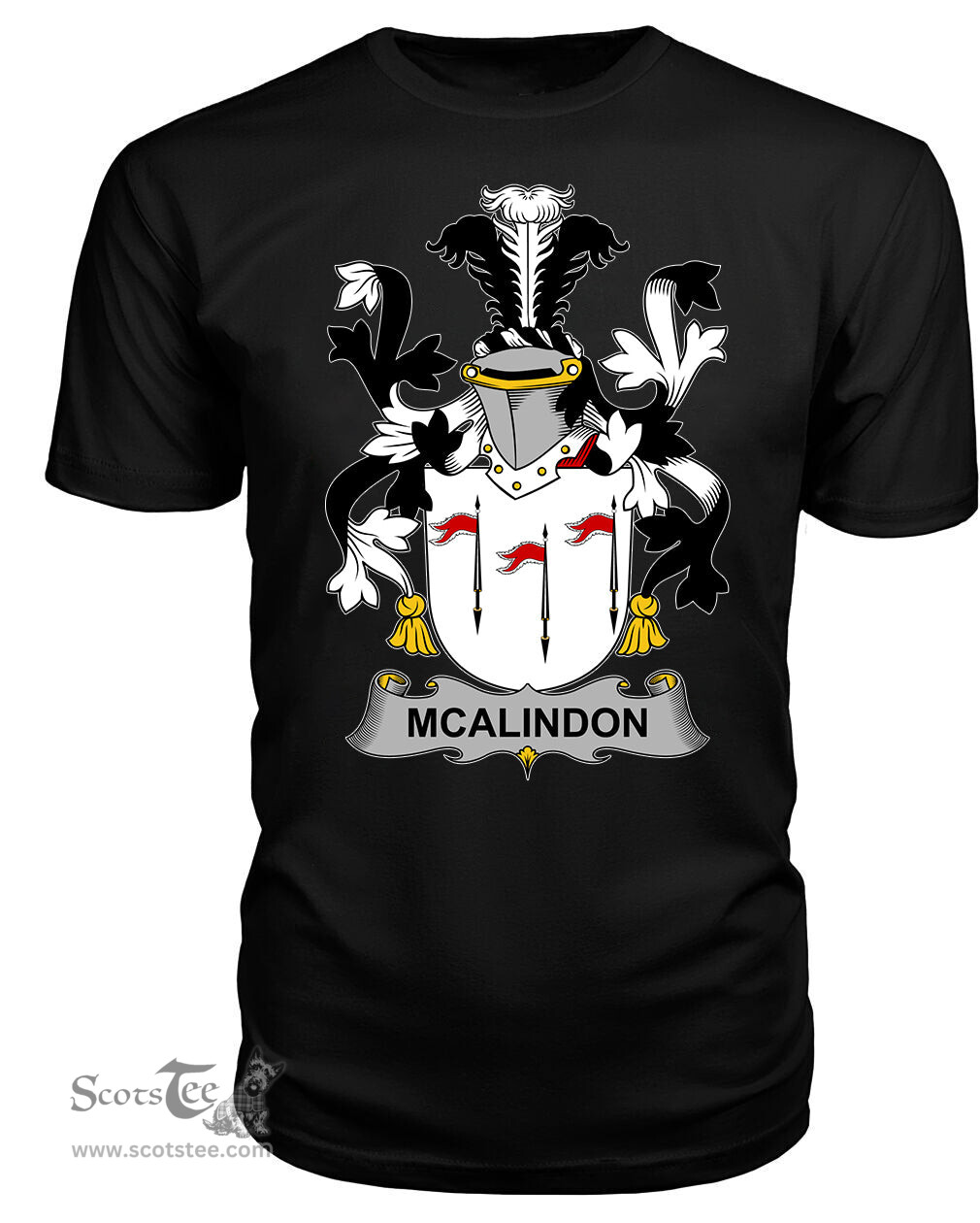 ScotsTee McAlindon or McAlindem Coat Of Arms Family Crest Fighting Irish III T Shirt