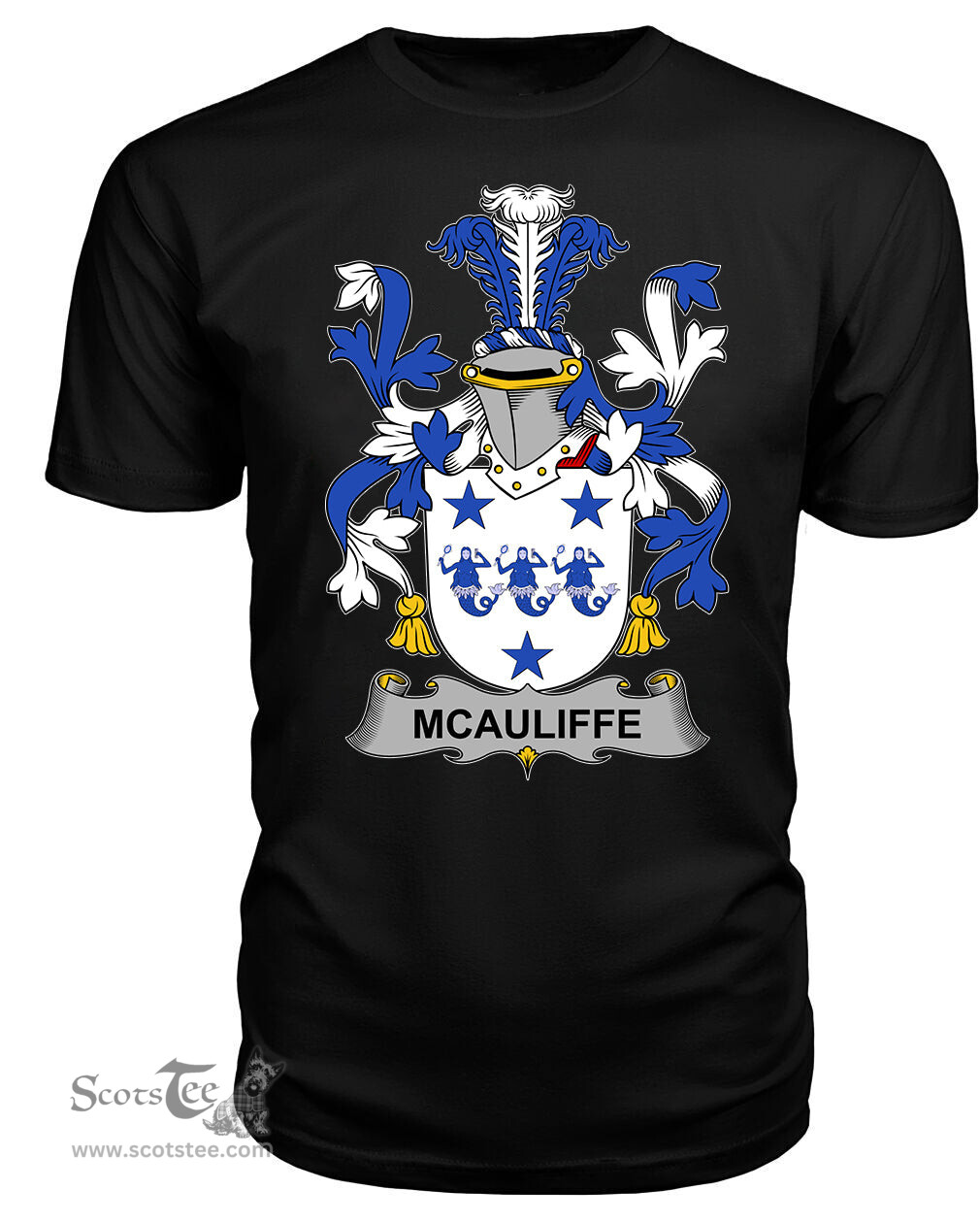 ScotsTee McAuliffe Coat Of Arms Family Crest Fighting Irish III T Shirt