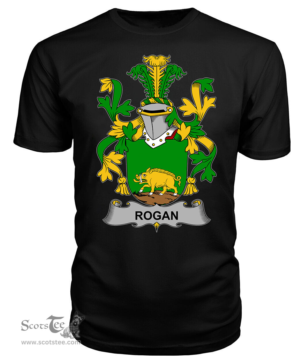 ScotsTee Rogan or O'Rogan Coat Of Arms Family Crest Fighting Irish III T Shirt