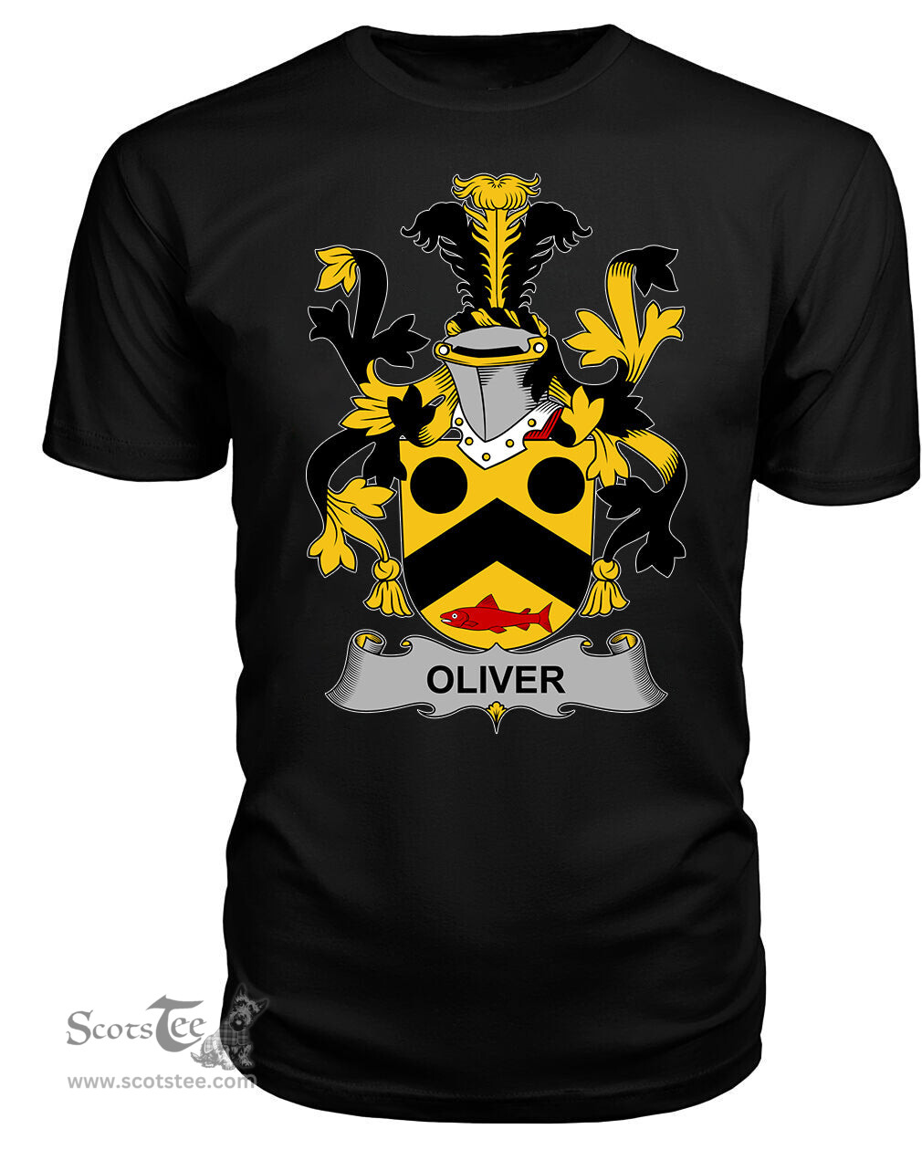 ScotsTee Oliver Coat Of Arms Family Crest Fighting Irish III T Shirt