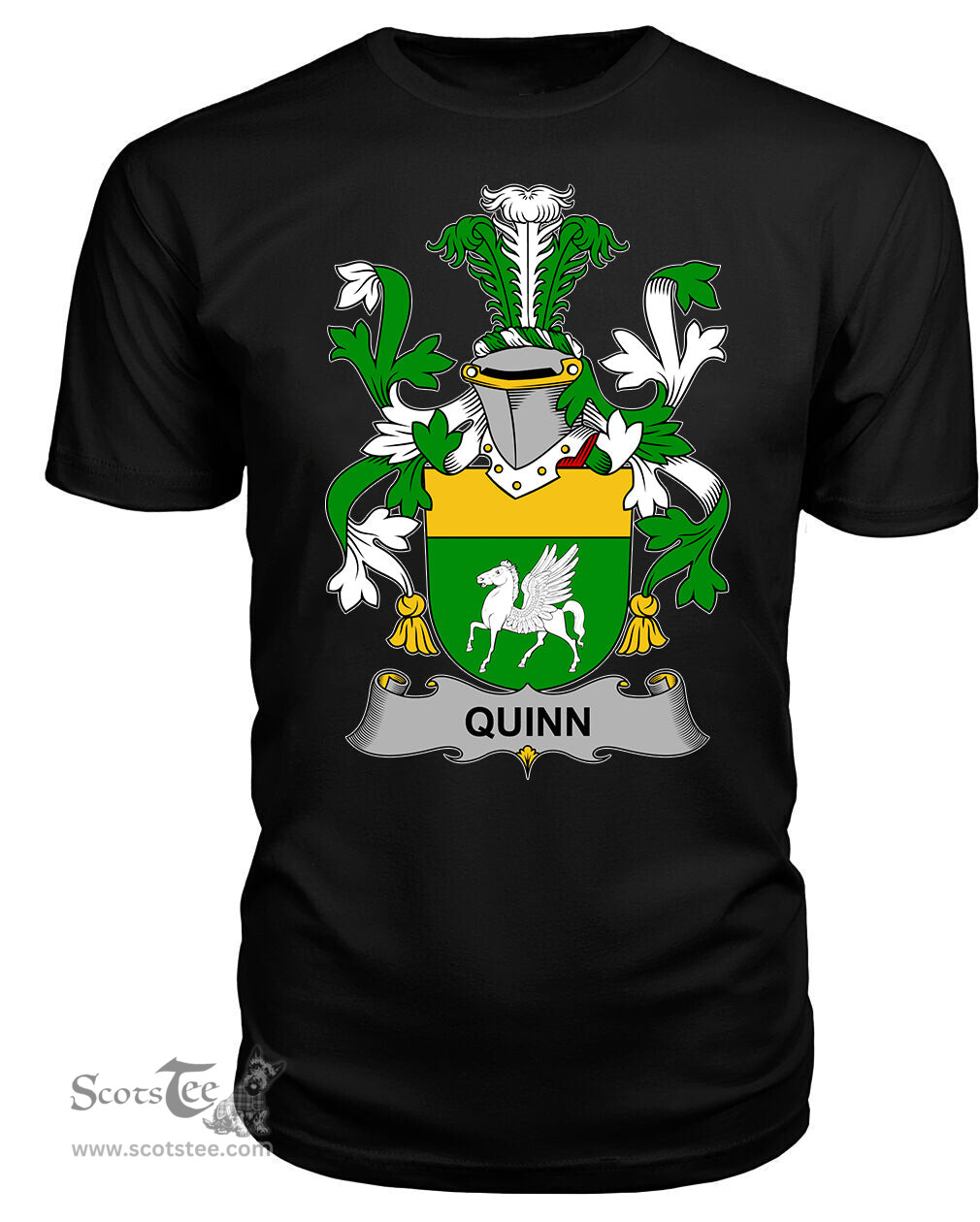 ScotsTee Quinn or O'Quin Coat Of Arms Family Crest Fighting Irish III T Shirt