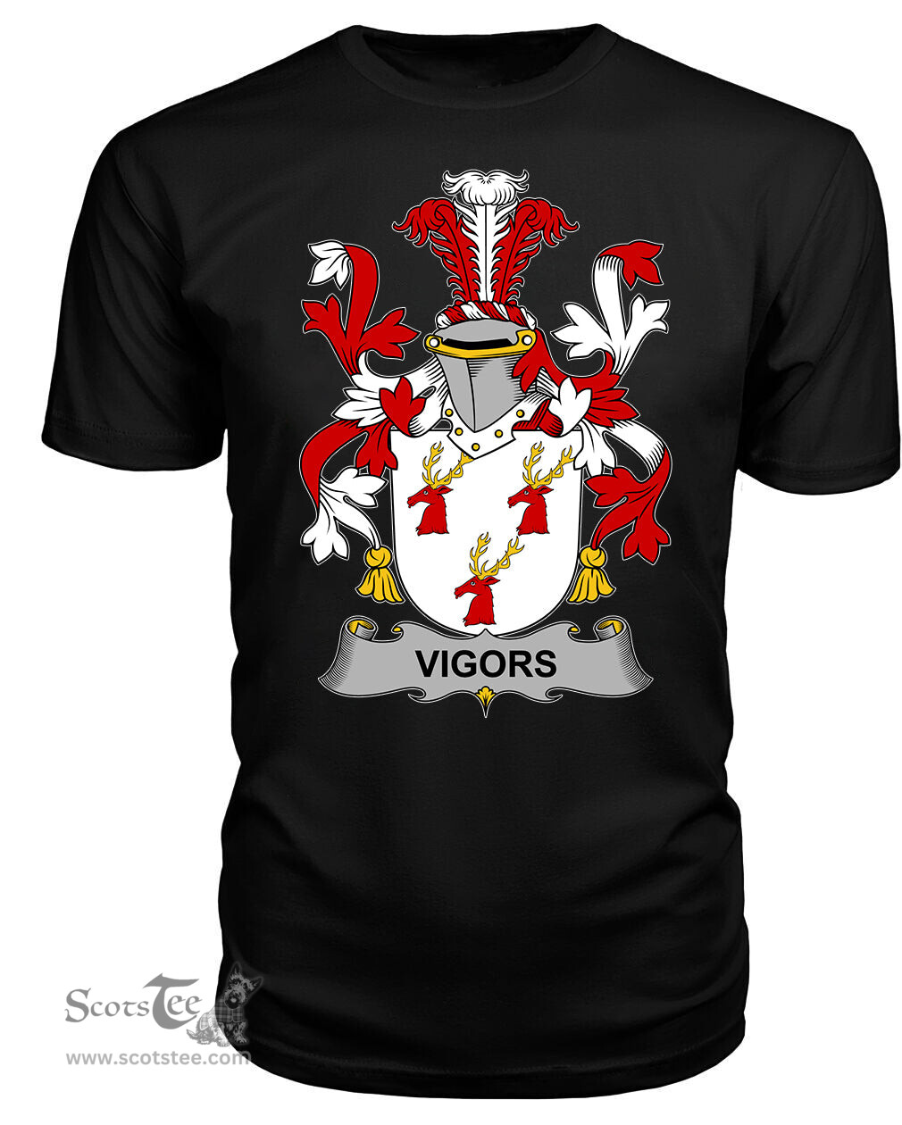 ScotsTee Vigors Coat Of Arms Family Crest Fighting Irish III T Shirt
