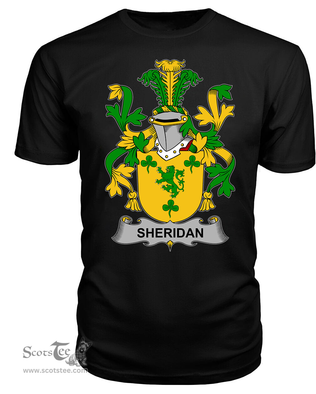 ScotsTee Sheridan Coat Of Arms Family Crest Fighting Irish III T Shirt