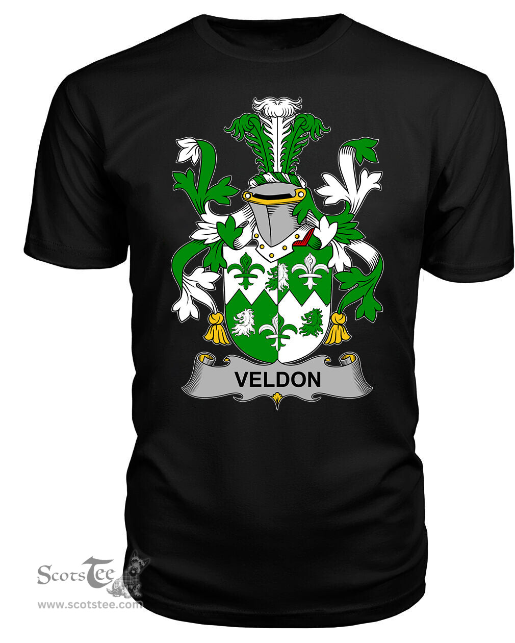 ScotsTee Veldon Coat Of Arms Family Crest Fighting Irish III T Shirt