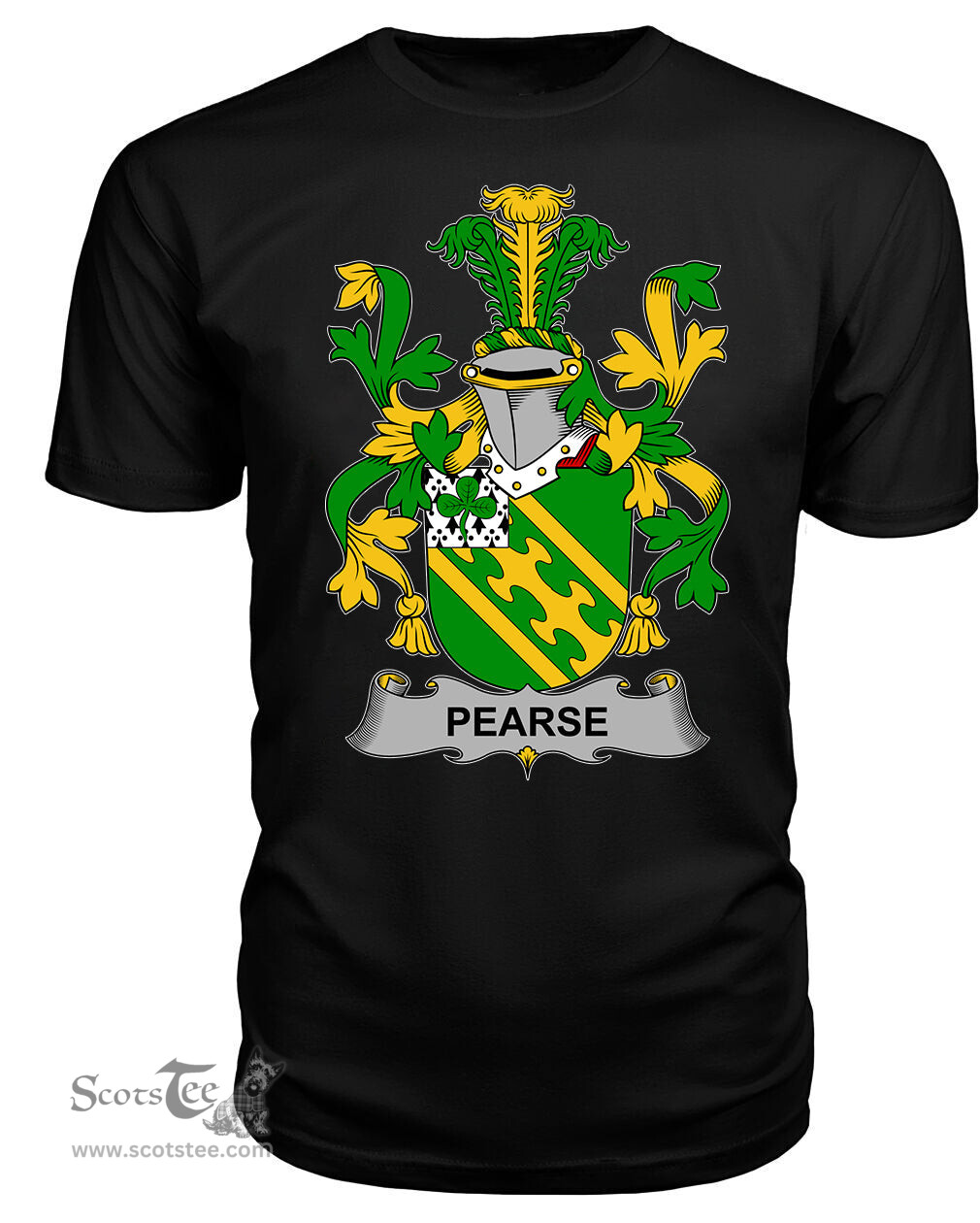 ScotsTee Pearse Coat Of Arms Family Crest Fighting Irish III T Shirt