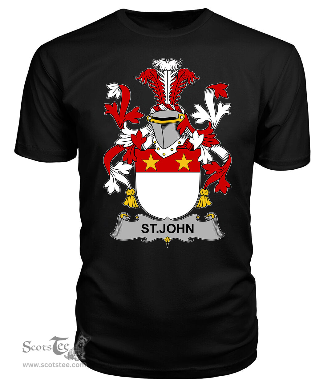 ScotsTee St. John Coat Of Arms Family Crest Fighting Irish III T Shirt