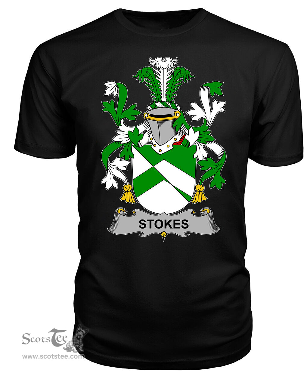 ScotsTee Stokes Coat Of Arms Family Crest Fighting Irish III T Shirt