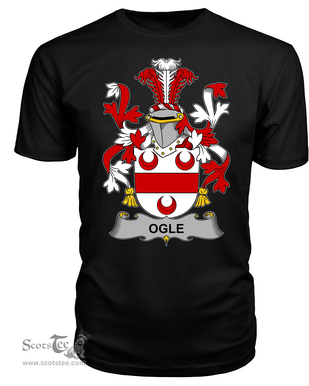 ScotsTee Ogle Coat Of Arms Family Crest Fighting Irish III T Shirt