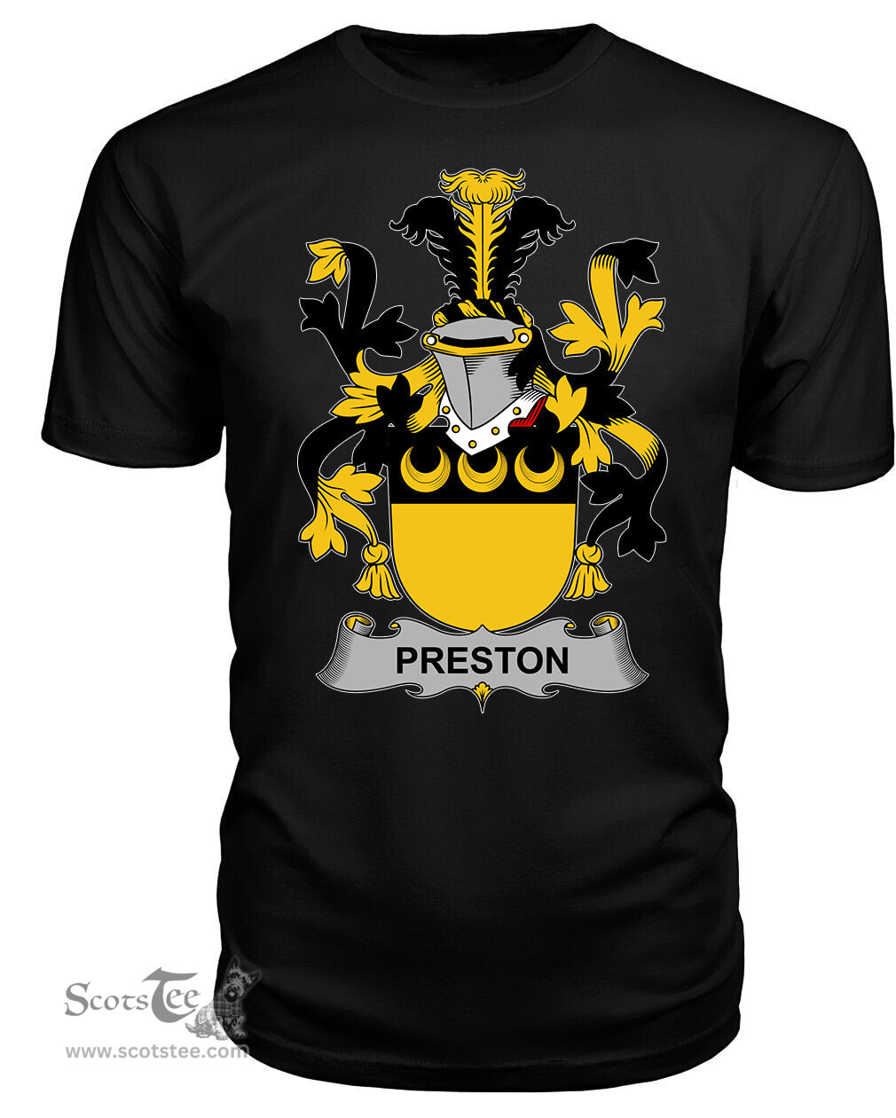 ScotsTee Preston Coat Of Arms Family Crest Fighting Irish III T Shirt