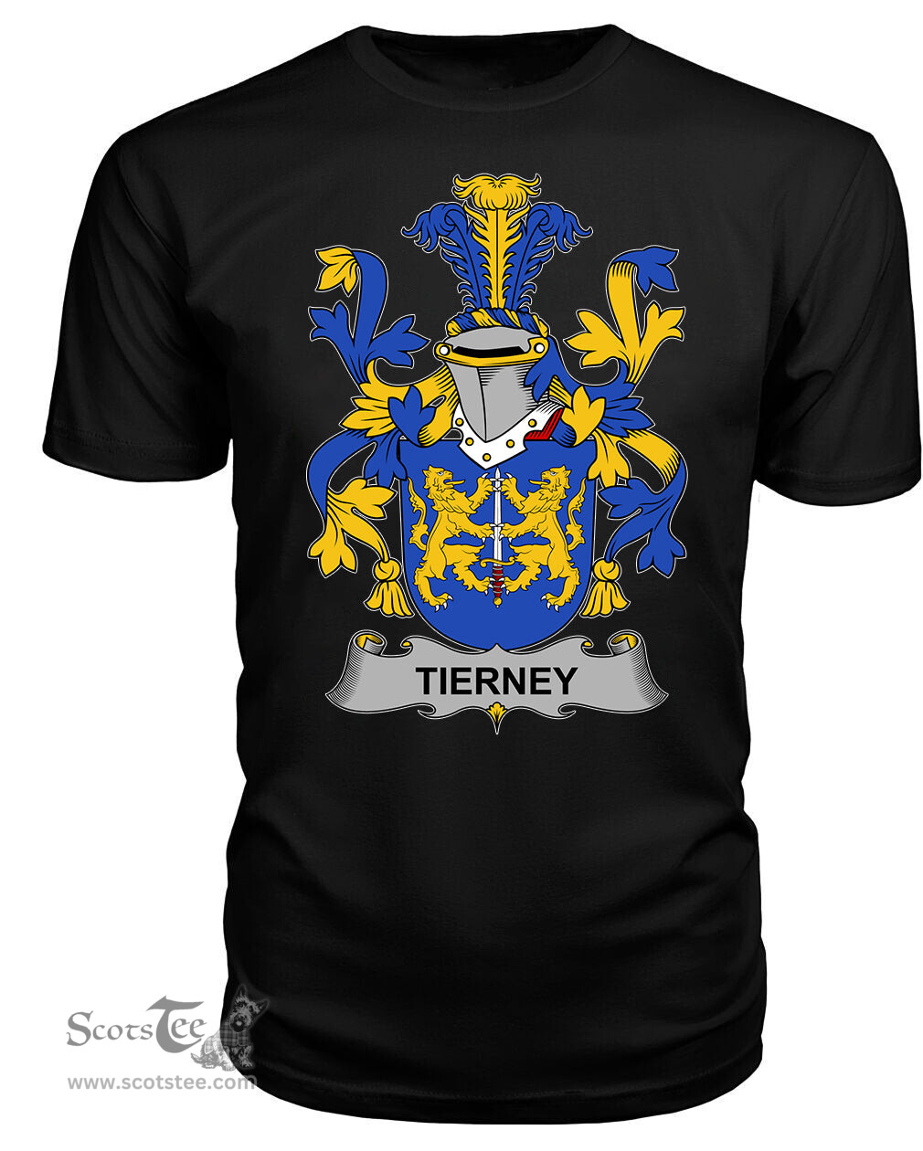 ScotsTee Tierney or O'Tierney Coat Of Arms Family Crest Fighting Irish III T Shirt