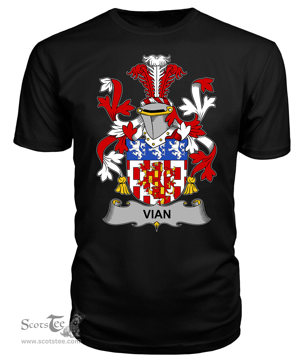 ScotsTee Vian Coat Of Arms Family Crest Fighting Irish III T Shirt