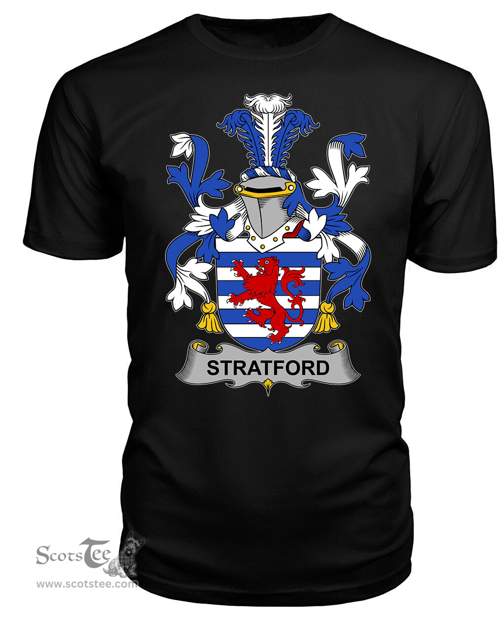 ScotsTee Stratford Coat Of Arms Family Crest Fighting Irish III T Shirt
