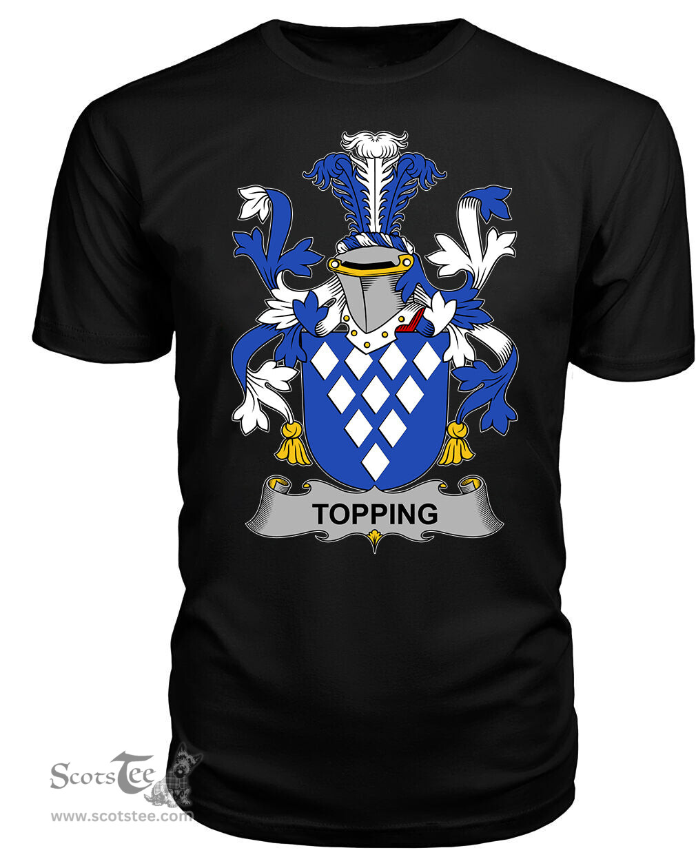 ScotsTee Topping Coat Of Arms Family Crest Fighting Irish III T Shirt