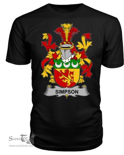 ScotsTee Simpson Coat Of Arms Family Crest Fighting Irish III T Shirt
