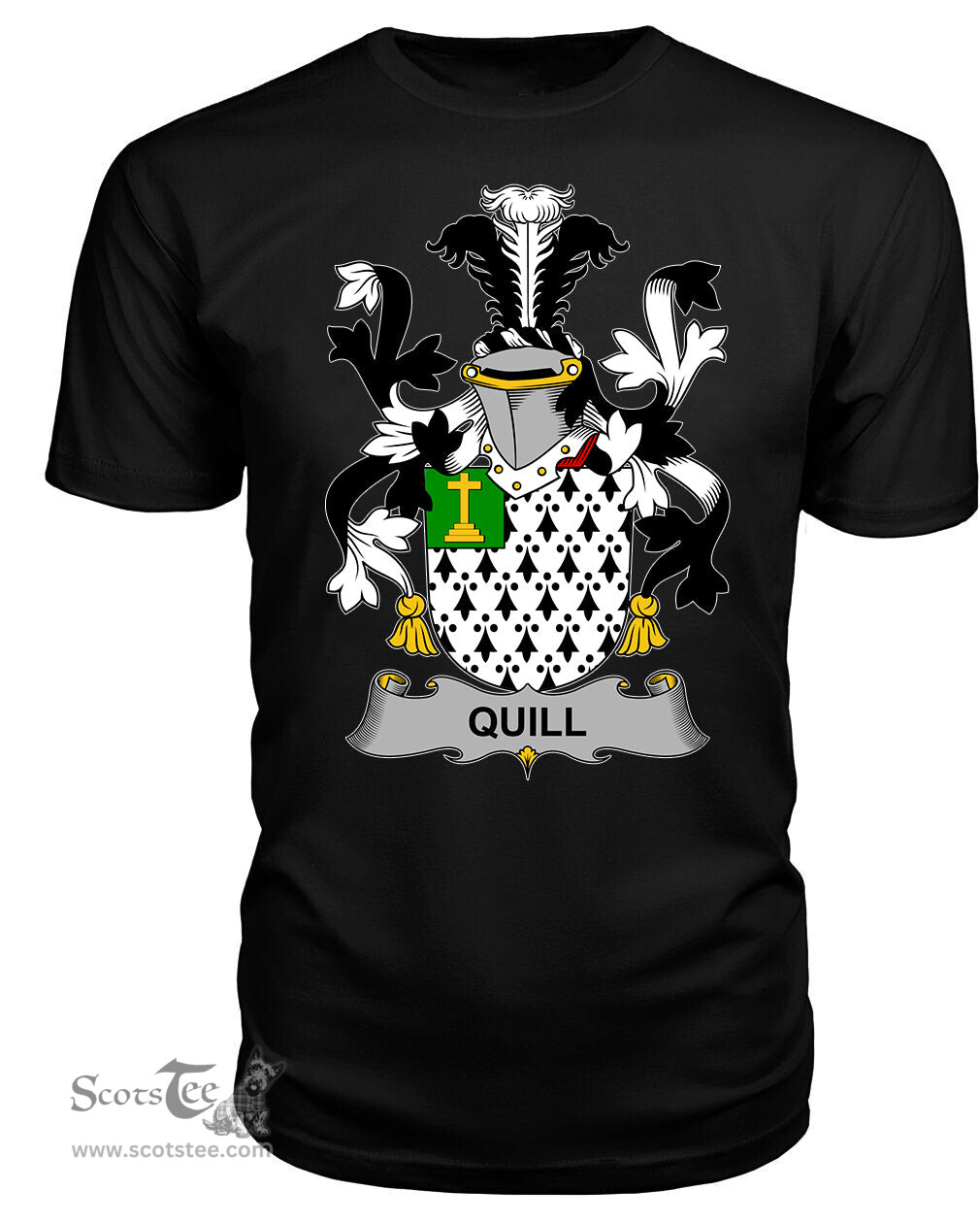 ScotsTee Quill Coat Of Arms Family Crest Fighting Irish III T Shirt