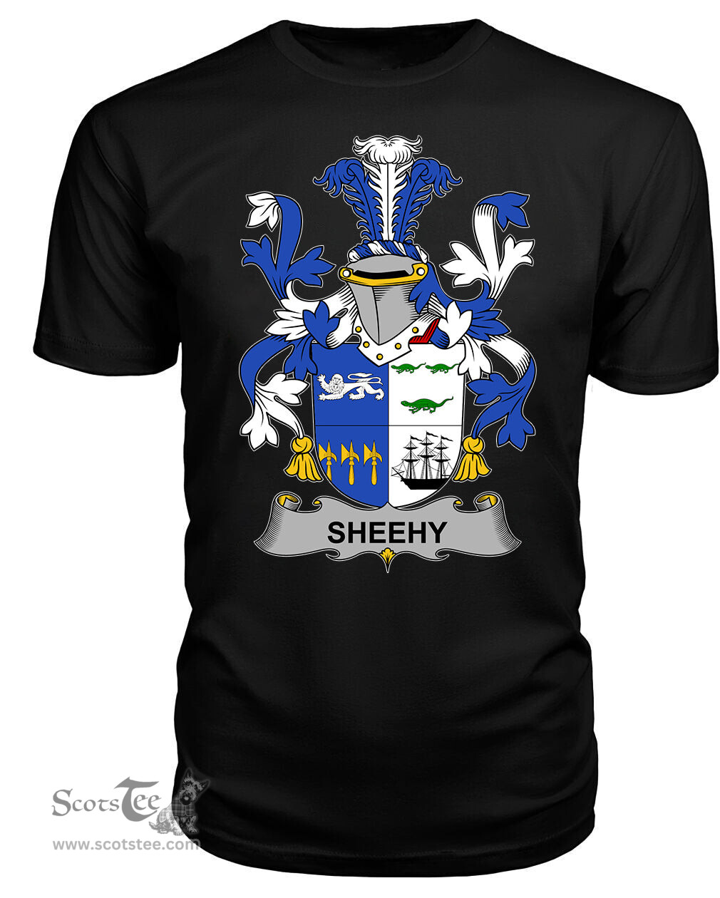 ScotsTee Sheehy or McSheehy Coat Of Arms Family Crest Fighting Irish III T Shirt