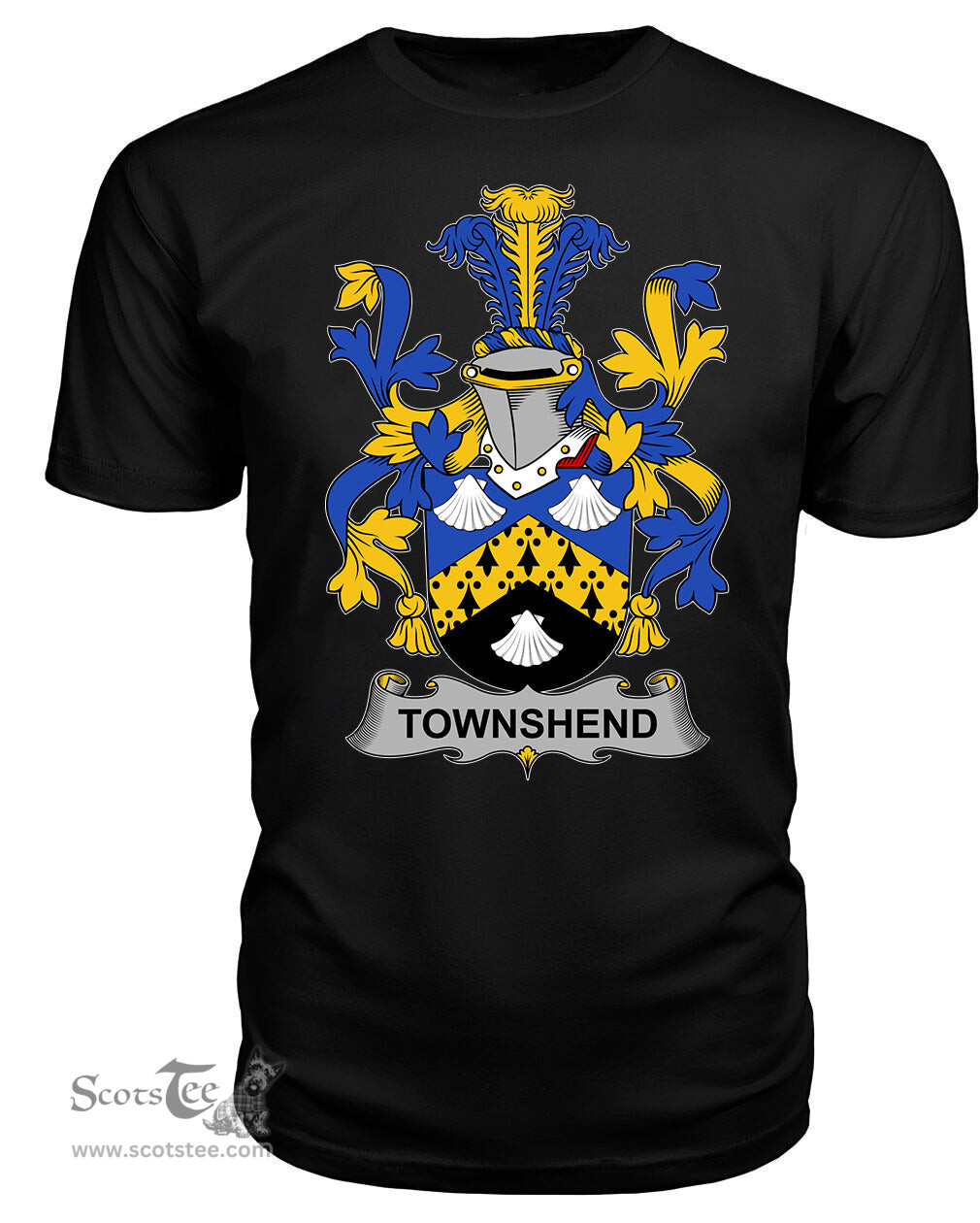 ScotsTee Townshend or Townsend Coat Of Arms Family Crest Fighting Irish III T Shirt