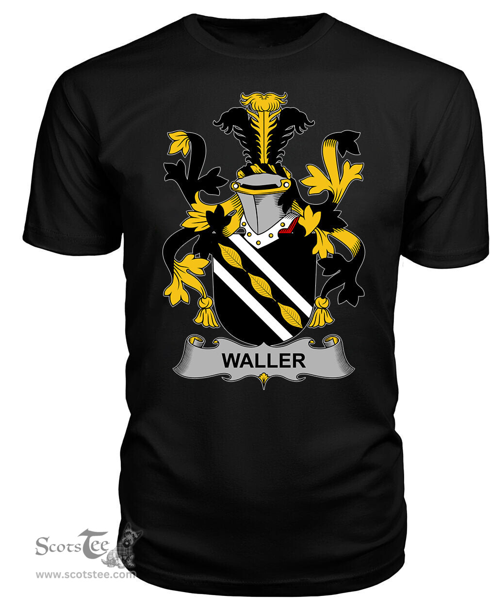 ScotsTee Waller Coat Of Arms Family Crest Fighting Irish III T Shirt