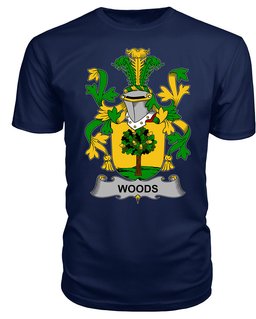 ScotsTee Woods Coat Of Arms Family Crest Fighting Irish III T Shirt