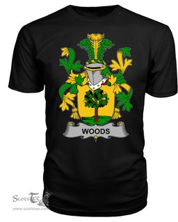 ScotsTee Woods Coat Of Arms Family Crest Fighting Irish III T Shirt