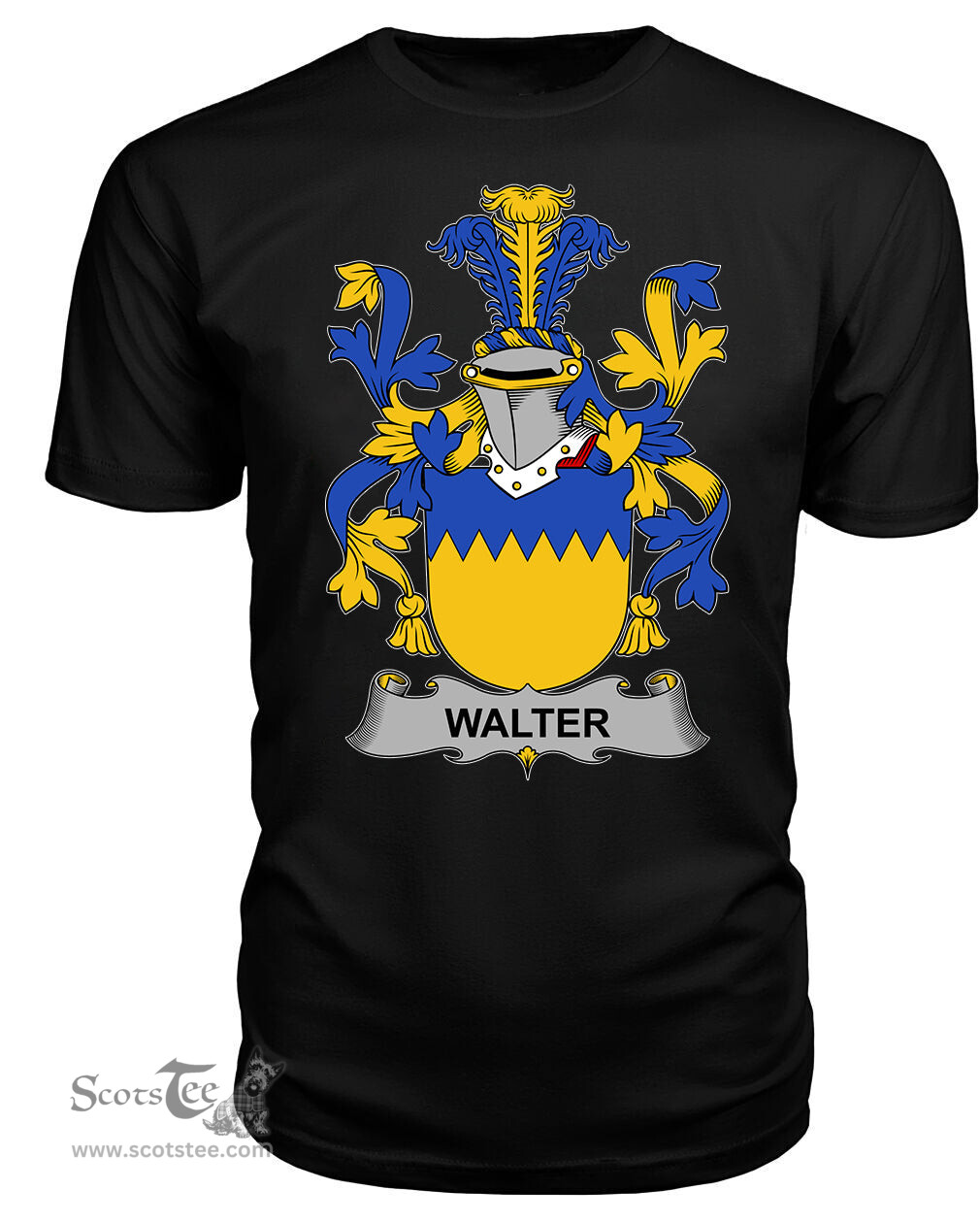 ScotsTee Walter Coat Of Arms Family Crest Fighting Irish III T Shirt