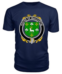ScotsTee MACCURTIN Coat Of Arms Family Crest House Of Ireland T Shirt