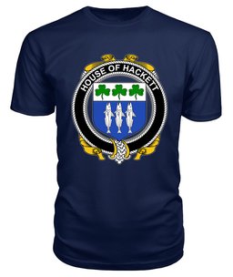 ScotsTee HACKETT Coat Of Arms Family Crest House Of Ireland T Shirt