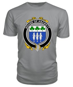 ScotsTee HACKETT Coat Of Arms Family Crest House Of Ireland T Shirt