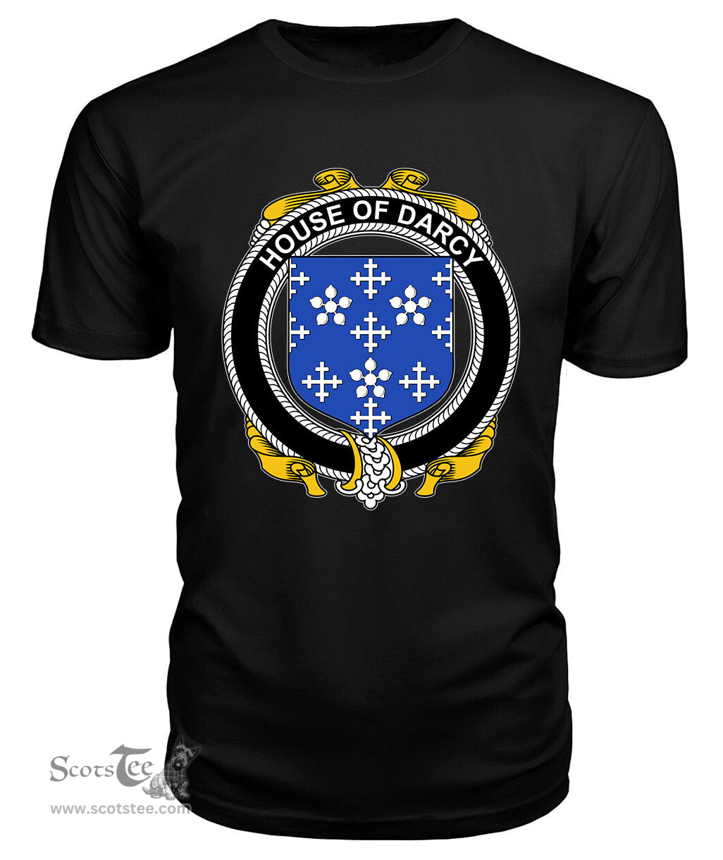 ScotsTee DARCY Coat Of Arms Family Crest House Of Ireland T Shirt