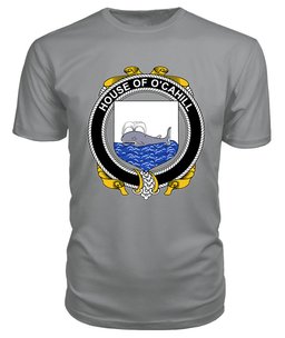 ScotsTee O'CAHILL Coat Of Arms Family Crest House Of Ireland T Shirt