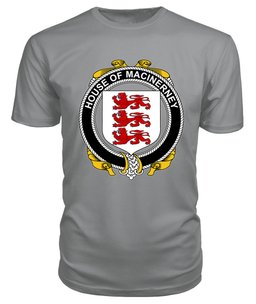 ScotsTee MACiNERNEY Coat Of Arms Family Crest House Of Ireland T Shirt