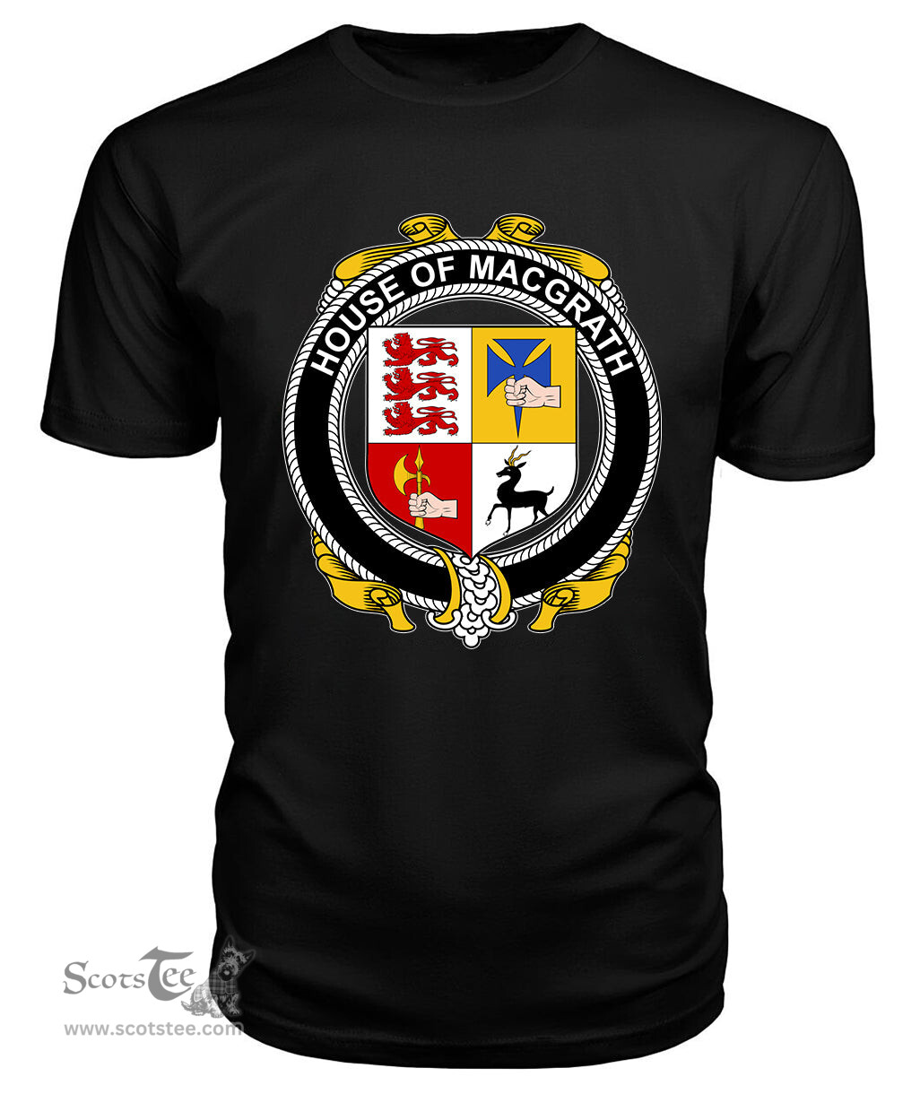 ScotsTee MACGRATH Coat Of Arms Family Crest House Of Ireland T Shirt