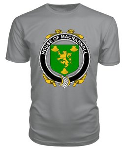 ScotsTee MACRANNALL (REYNOLDS) Coat Of Arms Family Crest House Of Ireland T Shirt