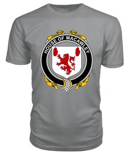 ScotsTee MACAWLEY Coat Of Arms Family Crest House Of Ireland T Shirt