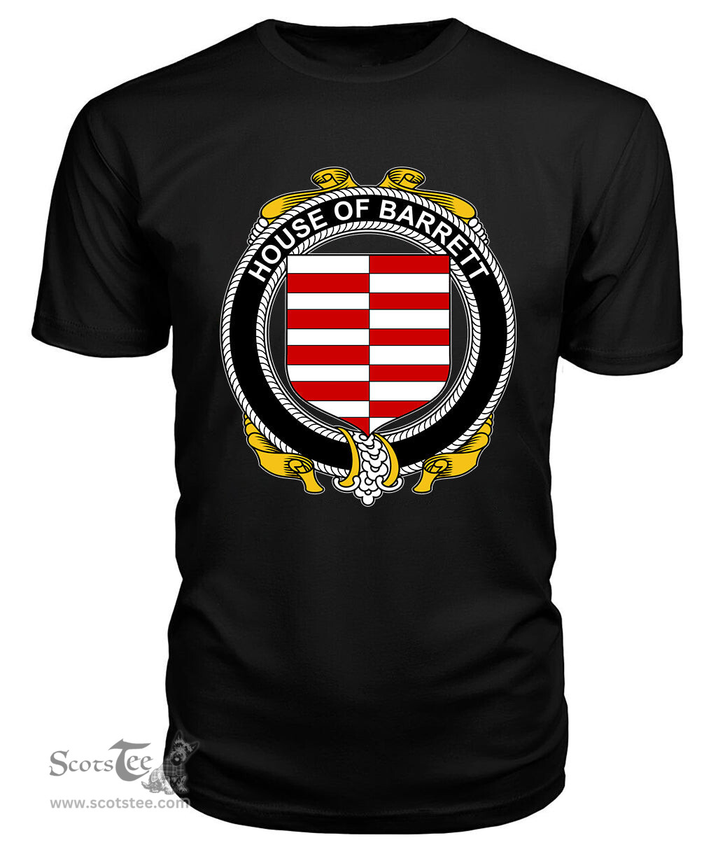 ScotsTee BARRETT Coat Of Arms Family Crest House Of Ireland T Shirt