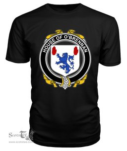 ScotsTee O'BRENNAN (Connacht) Coat Of Arms Family Crest House Of Ireland T Shirt