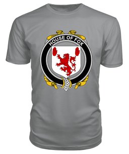 ScotsTee FOX Coat Of Arms Family Crest House Of Ireland T Shirt