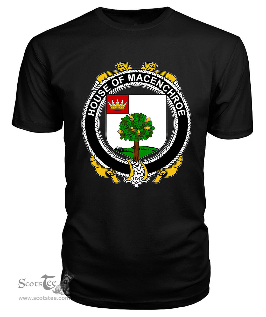 ScotsTee MACENCHROE Coat Of Arms Family Crest House Of Ireland T Shirt