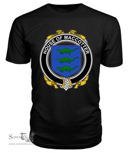 ScotsTee MACCOTTER Coat Of Arms Family Crest House Of Ireland T Shirt
