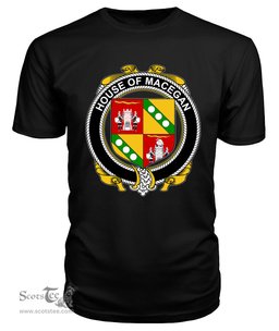 ScotsTee MACEGAN Coat Of Arms Family Crest House Of Ireland T Shirt