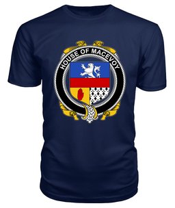 ScotsTee MACEVOY Coat Of Arms Family Crest House Of Ireland T Shirt