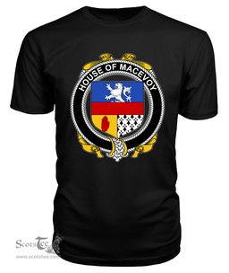 ScotsTee MACEVOY Coat Of Arms Family Crest House Of Ireland T Shirt