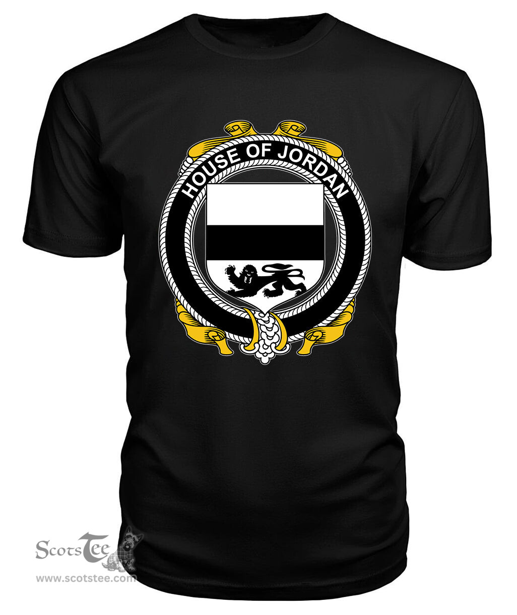 ScotsTee JORDAN Coat Of Arms Family Crest House Of Ireland T Shirt
