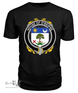 ScotsTee O'BEIRNE Coat Of Arms Family Crest House Of Ireland T Shirt