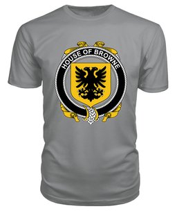 ScotsTee BROWNE Coat Of Arms Family Crest House Of Ireland T Shirt