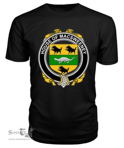 ScotsTee MACSWEENEY Coat Of Arms Family Crest House Of Ireland T Shirt