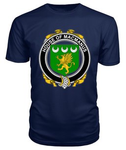 ScotsTee MACMANUS Coat Of Arms Family Crest House Of Ireland T Shirt
