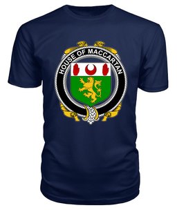 ScotsTee MACCARTAN Coat Of Arms Family Crest House Of Ireland T Shirt